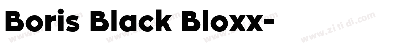 Boris Black Bloxx字体转换